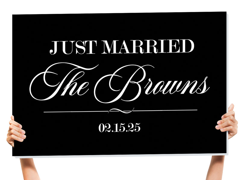 Just Married Custom Sign – Nightclub Signs