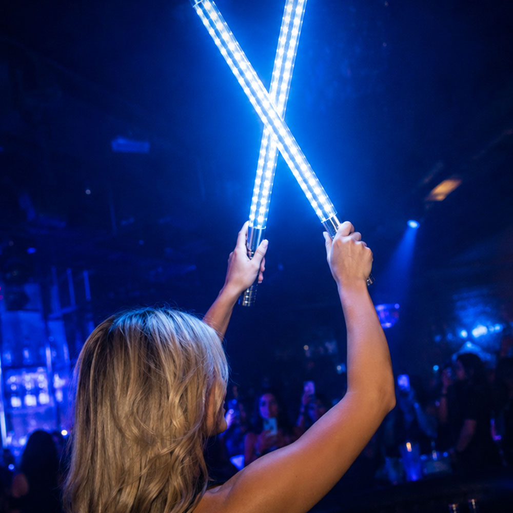 LED bottle sparkler for nightclub bottle service