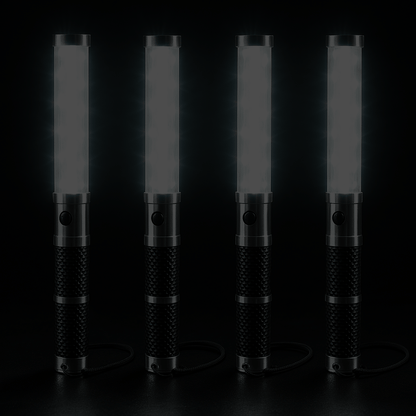 Electric LED champagne sparkler batons for nightclub bottle service, 4-pack set