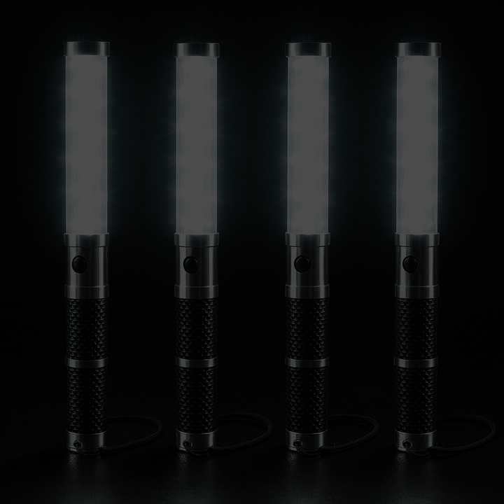 Electric LED champagne sparkler batons for nightclub bottle service, 4-pack set