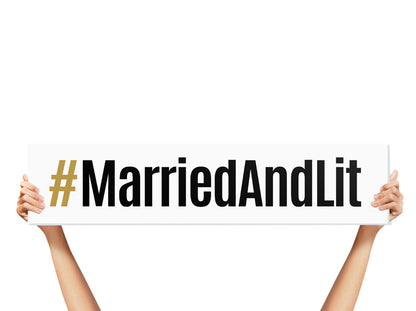 hashtag wedding sign