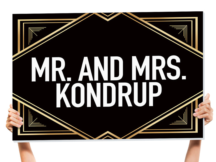 bottle service sign for wedding