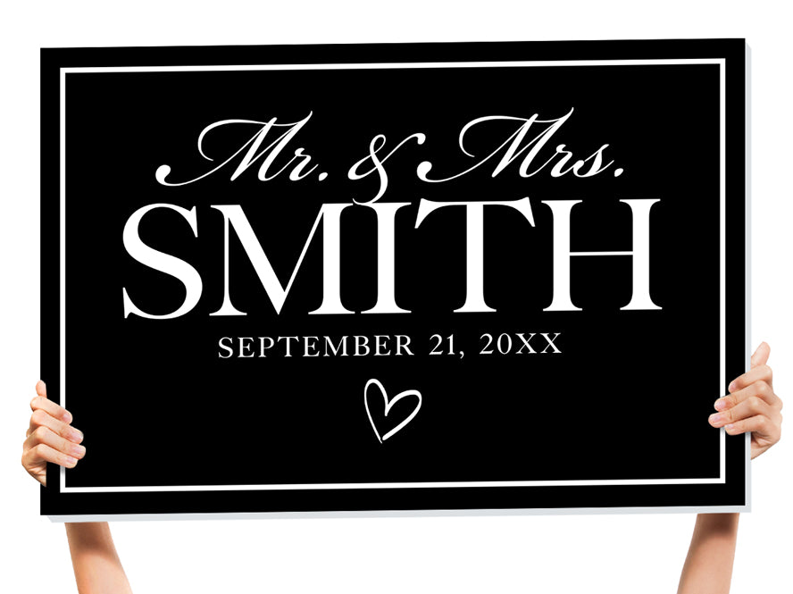 Mr & Mrs Wedding Sign