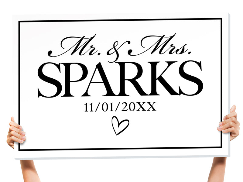Mr & Mrs Wedding Sign – Nightclub Signs
