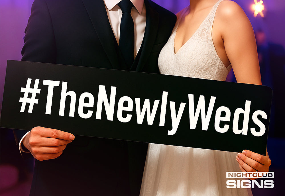 newly weds sign prop