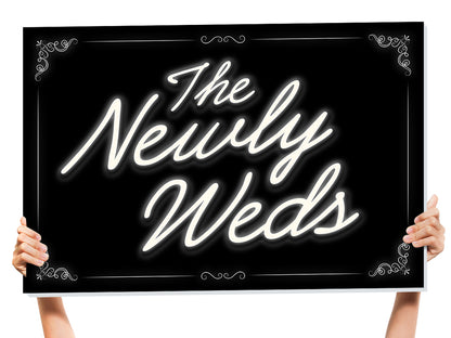 newly weds wedding sign