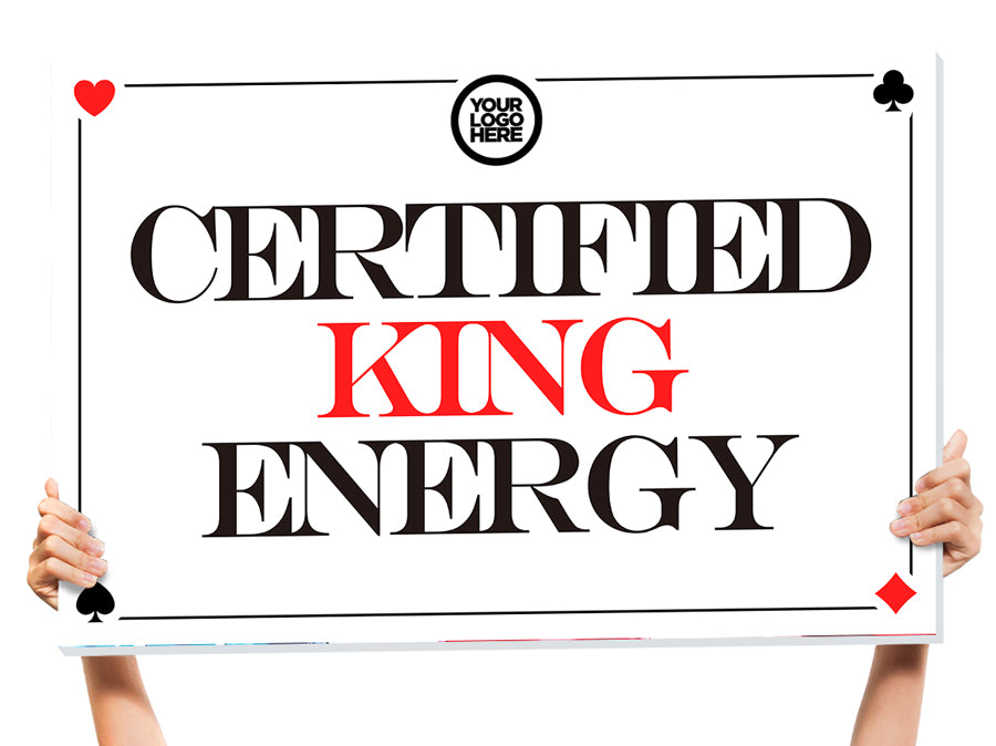 Poker Card Bottle Service Sign