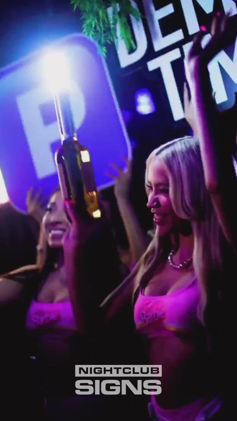 nightclub signs the leaders in custom bottle service signs and vip presentation