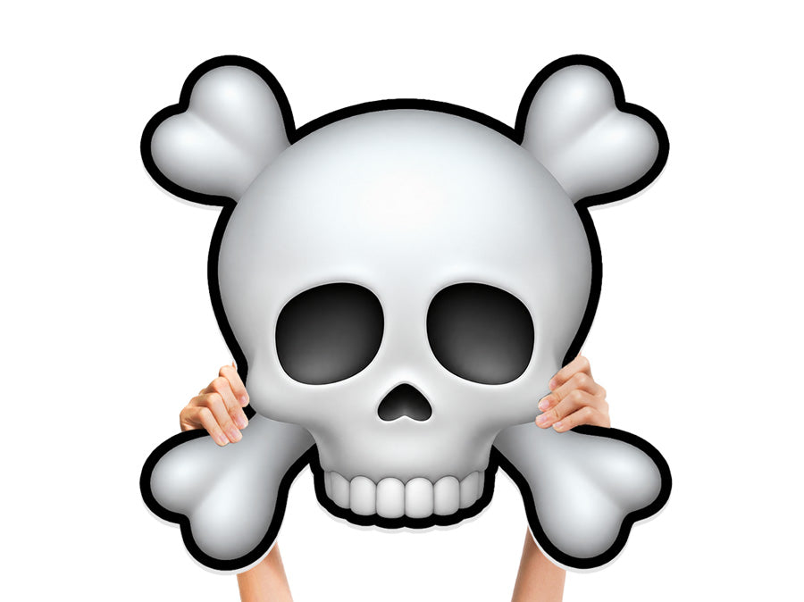 Skull & Bones Cutout Bottle Service Sign