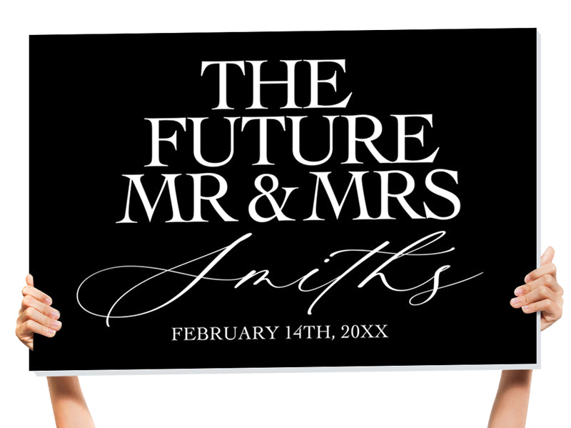 mr & mrs party sign