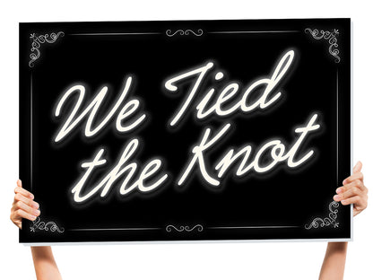 we tied the knot wedding sign