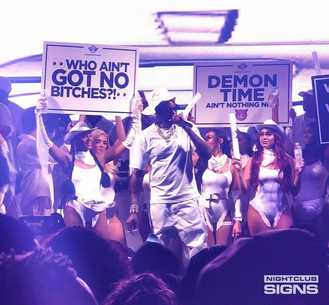 bottle service signs