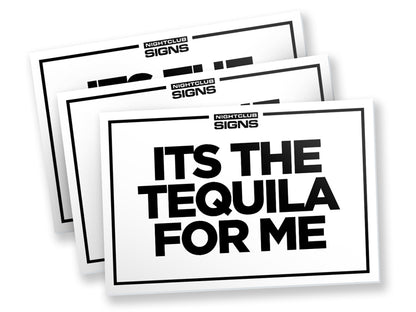White Nightclub Bottle Service Signs  Pack