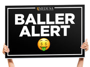 Baller Alert nightclub sign and bottle service sign — personalized bottle presenter for clubs and lounges