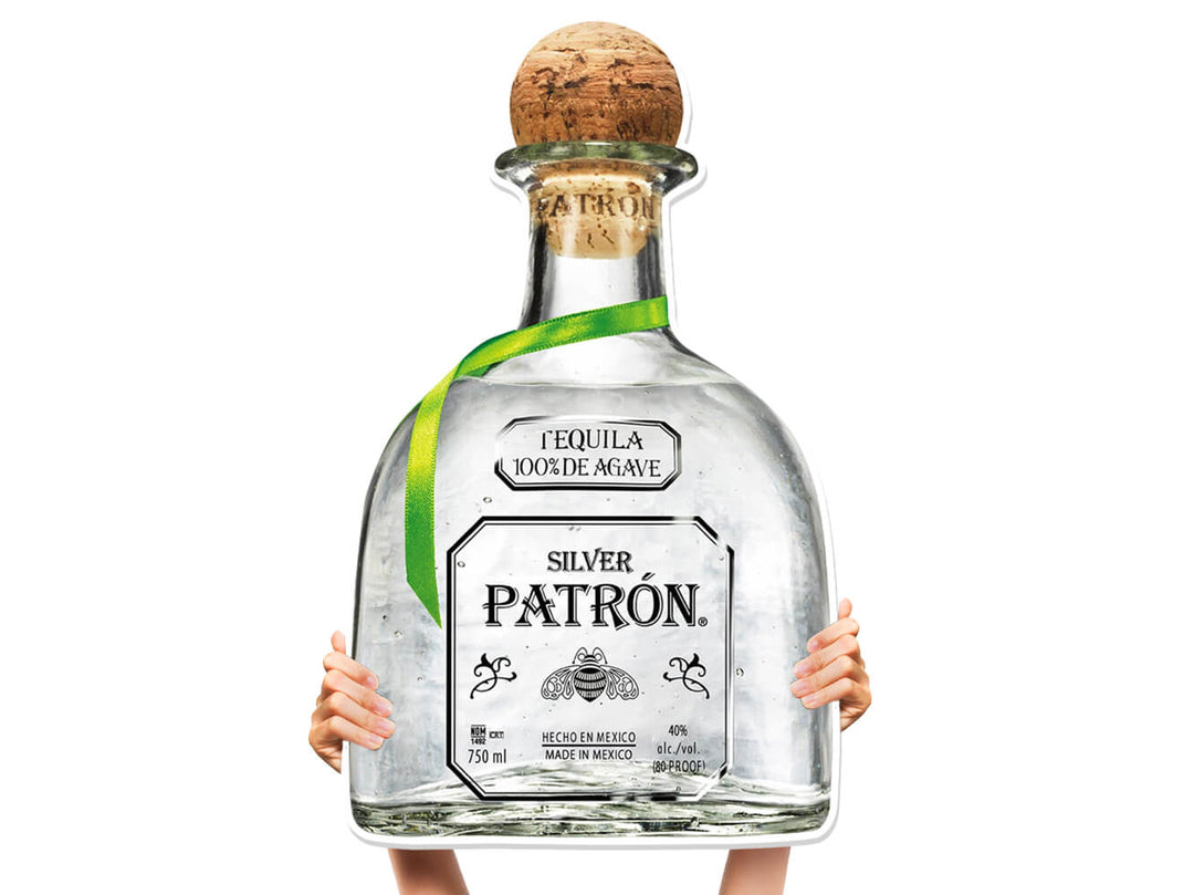 Patron Cutout Bottle Service Sign