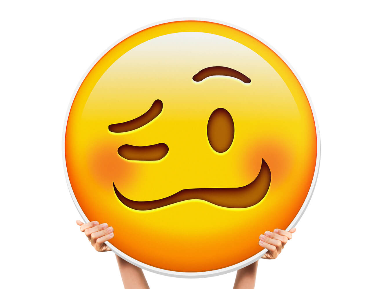 Woozy Emoji Bottle Service Sign