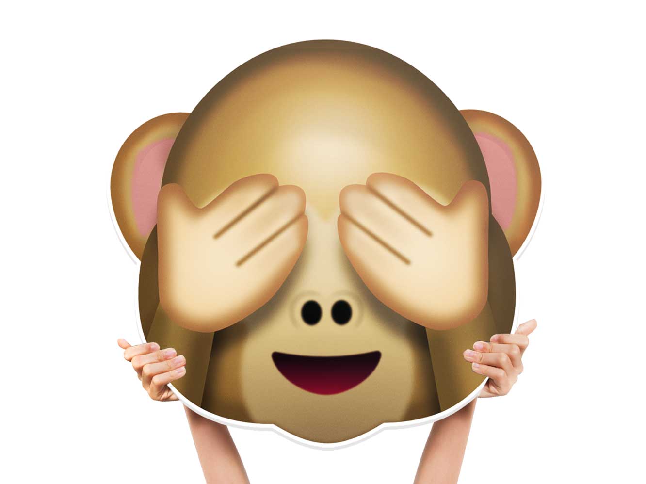 Monkey Emoji Cutout Sign