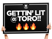 nightclub sign for bottle service presentations with customizable messages
