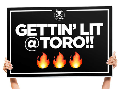 nightclub sign for bottle service presentations with customizable messages