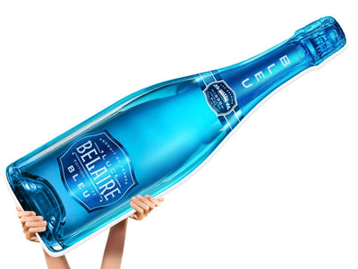 Belaire Bleu Cutout Bottle Service Sign
