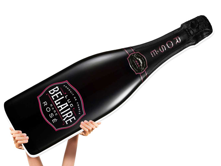 Belaire Rose Cutout Bottle Service Sign
