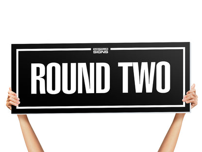 round two nightclub bottle sign