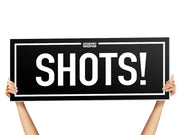 nightclub shots sign