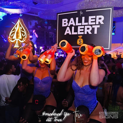 bottle service signs