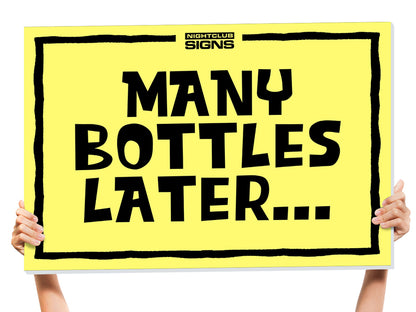 Time Cards Bottle Service Sign