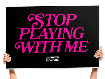 girl bottle service sign