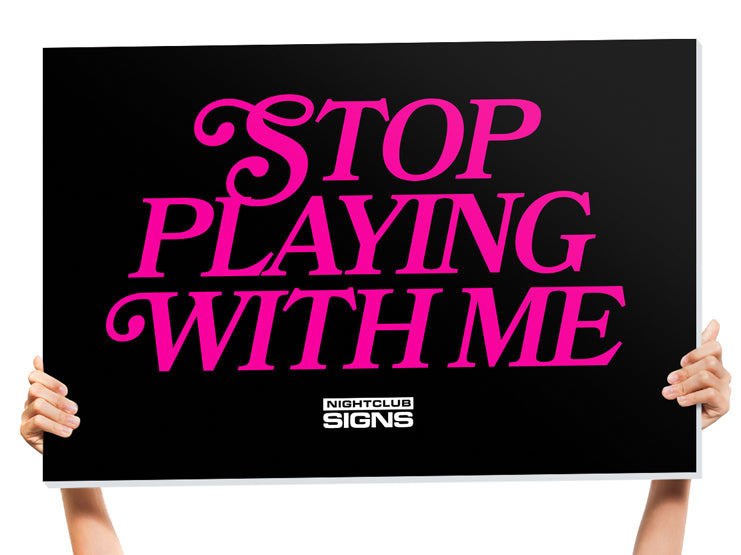 girl bottle service sign