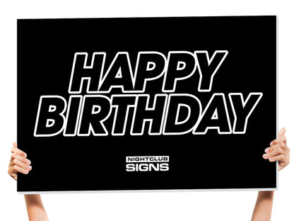 Outlined Message Bottle Service Sign