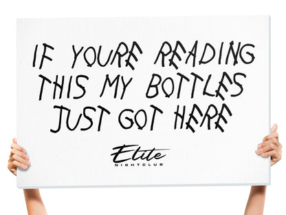 bottle service signs