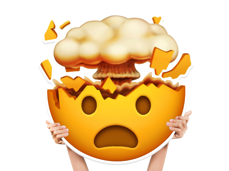 Mind Blown Cutout Bottle Service Sign