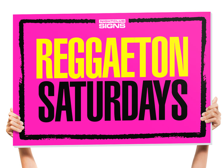 Reggaeton Message Bottle Service Sign
