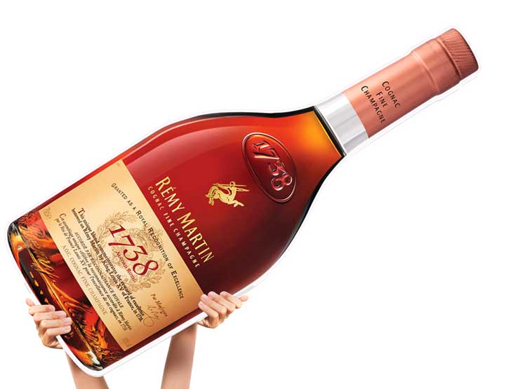 Remy 1738 Cutout Bottle Service Sign