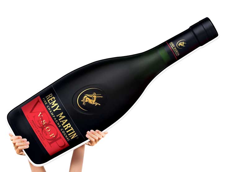 Remy Cutout Bottle Service Sign