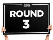 nightclub round sign bottle service