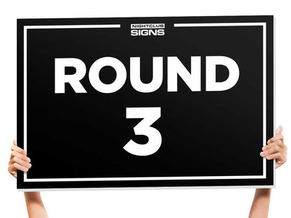 nightclub round sign bottle service