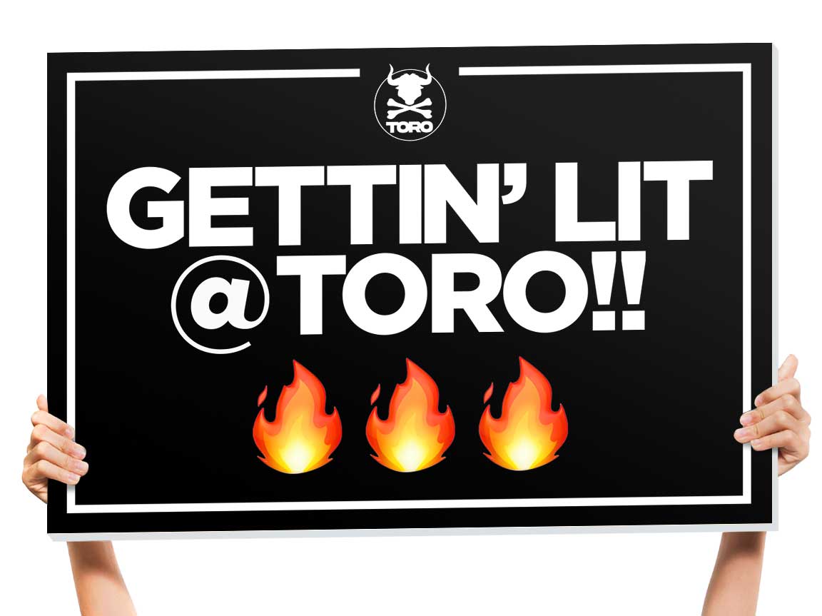 gettin lit bottle service sign